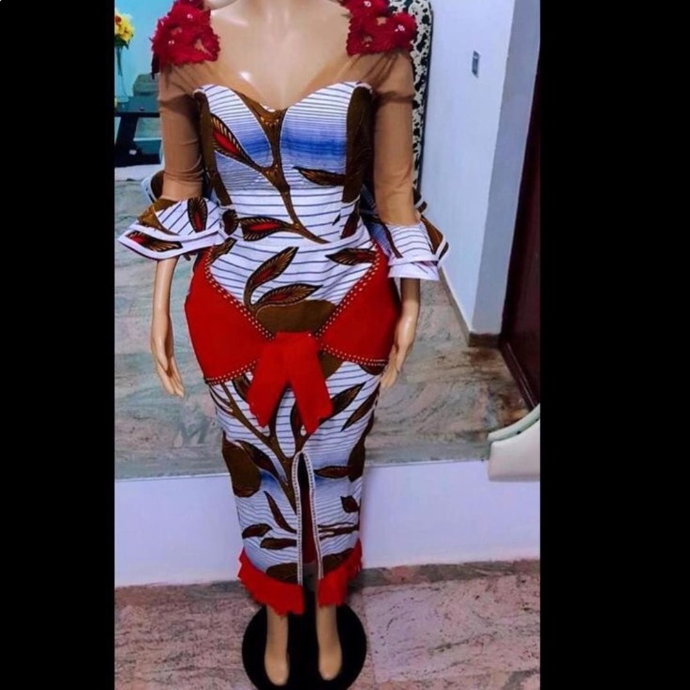 African printed dress